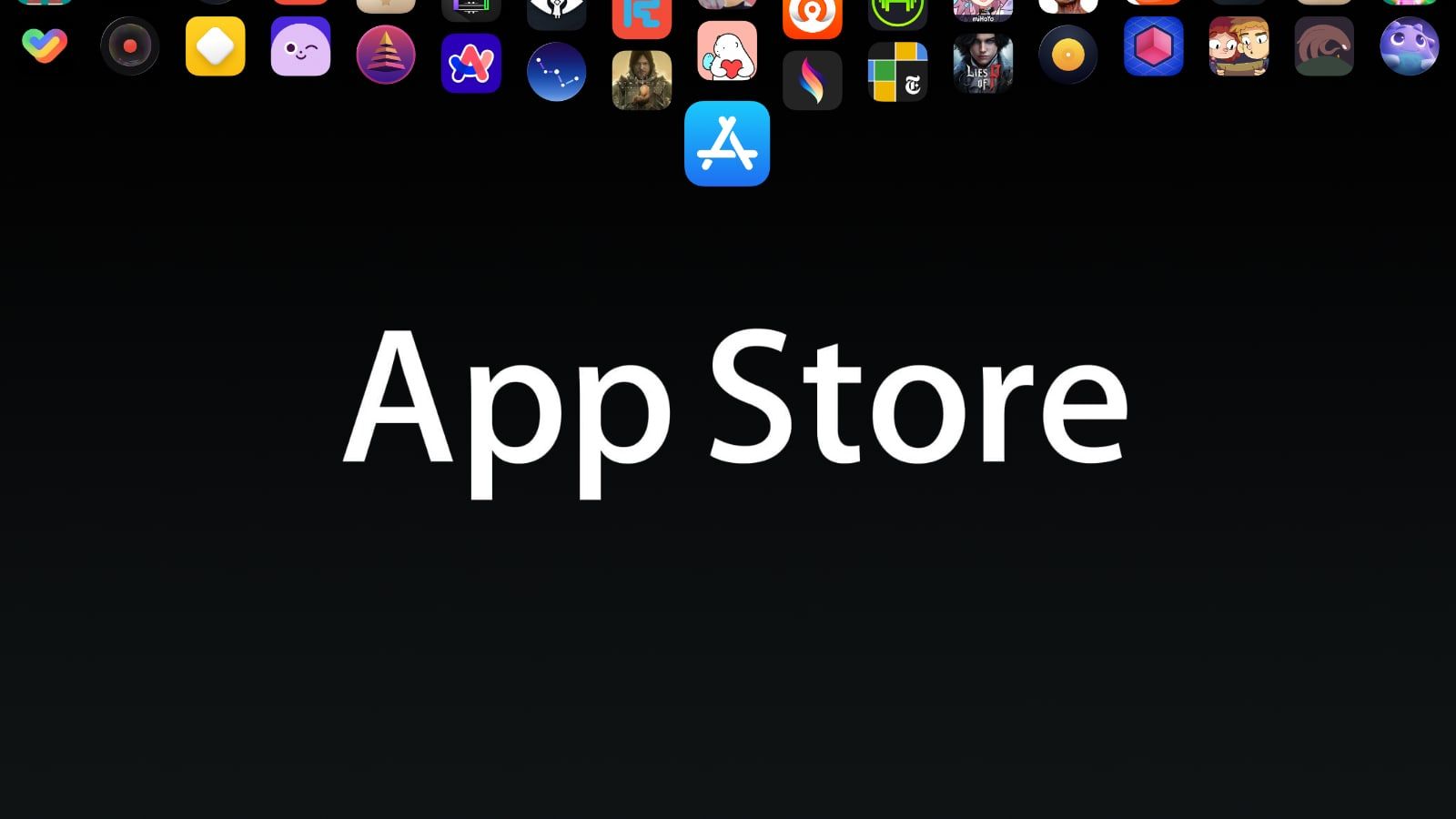 app store header icone noir